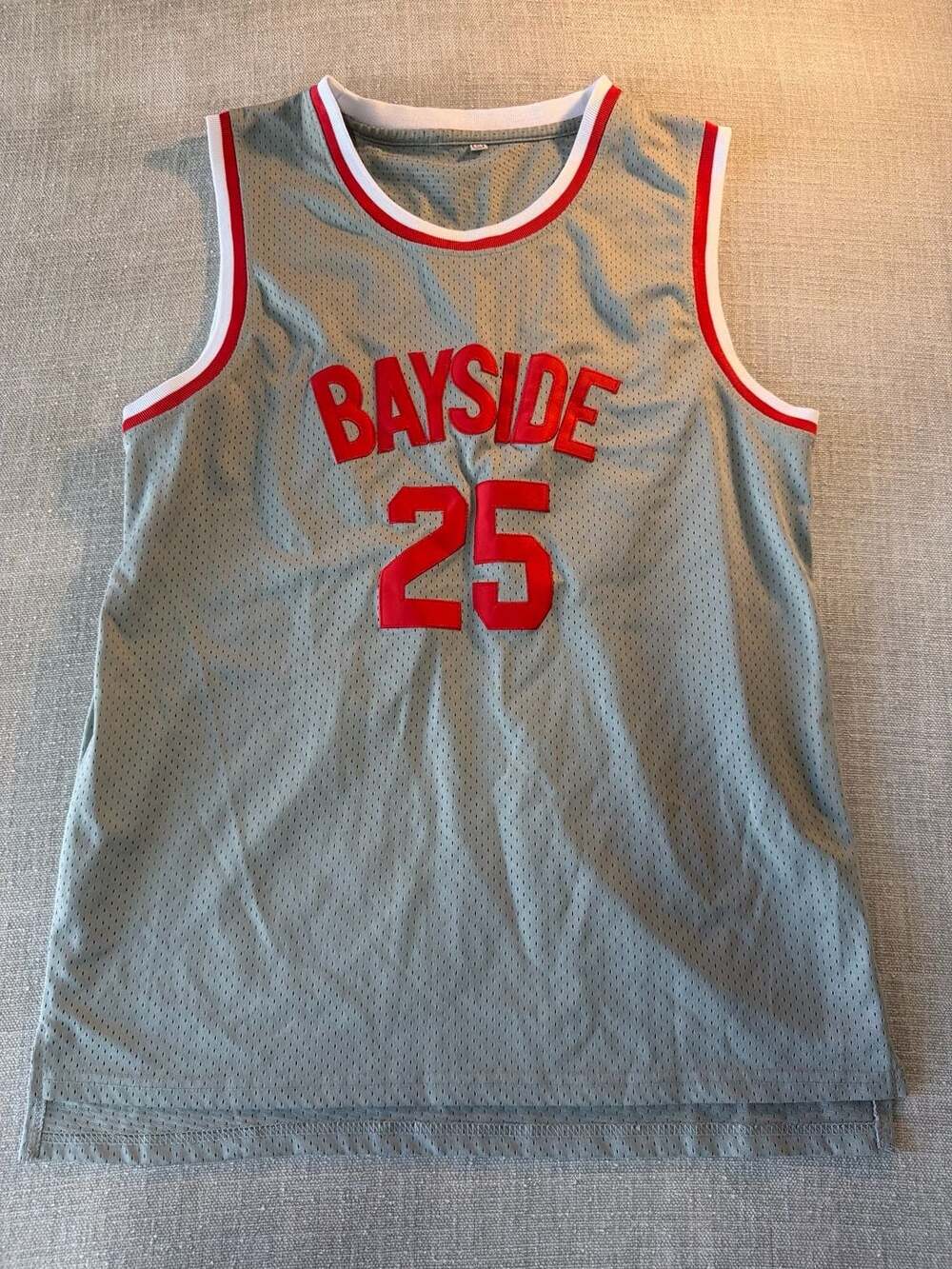 Bayside Morris 25 Basketball Jersey Gray Size XL